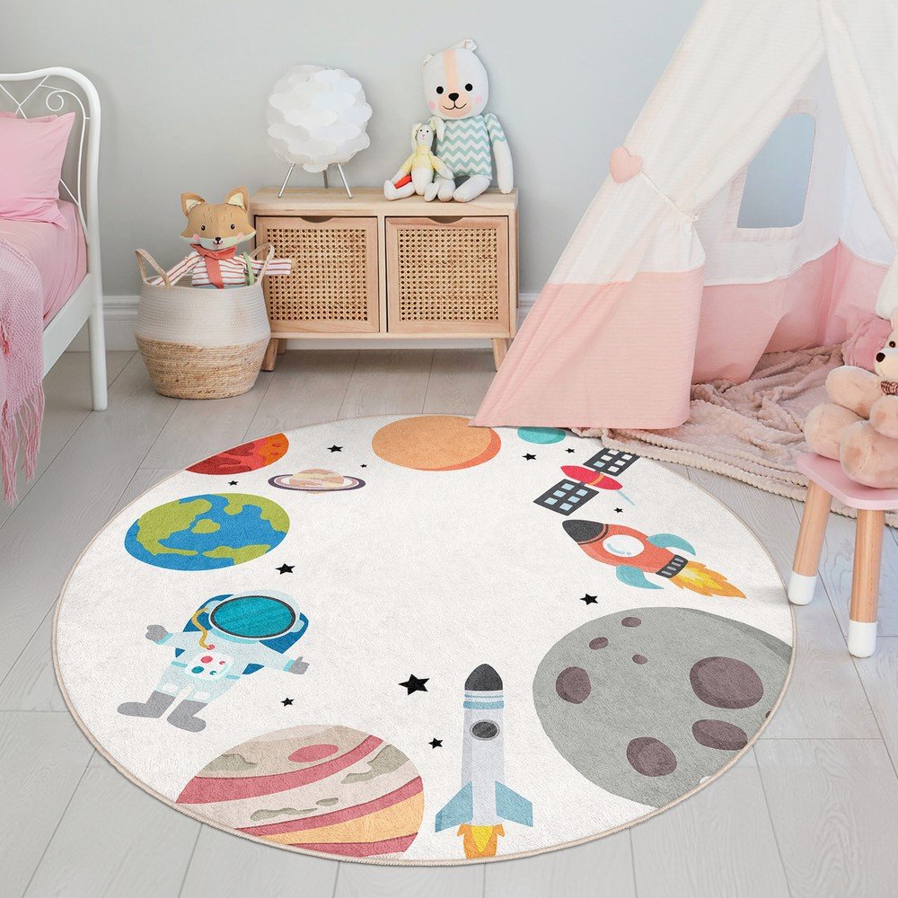 Dziecięcy dywan do zabawy odpowiedni do prania ø150 cm Space Trip – Mila Home (zdjęcie 9)