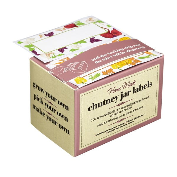 Zestaw 100 etykiet na słoiki Kitchen Craft Home Made Chutney
