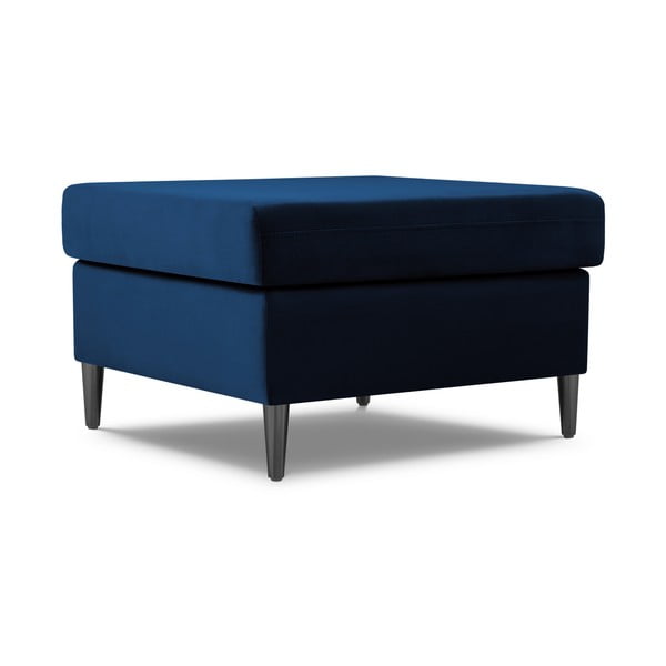 Niebieski aksamitny podnóżek Kyoto – Cosmopolitan Design-image-1