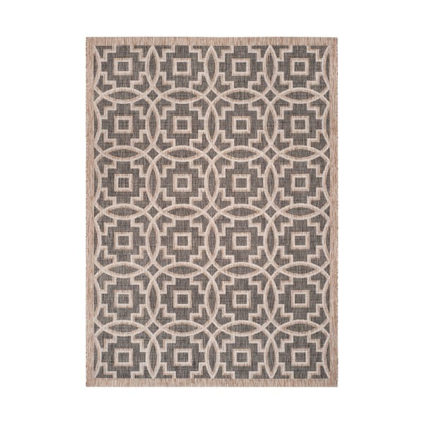 Czarno-beżowy dywan odpowiedni na zewnątrz Safavieh Jade, 160x230 cm