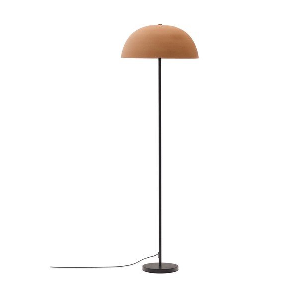 Lampa stojąca w kolorze terakoty z metalowym kloszem (wysokość 140 cm) Nibla – Kave Home