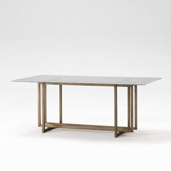 Stół do jadalni ze szkła i metalu Thai Natura Booze, 190x100 cm