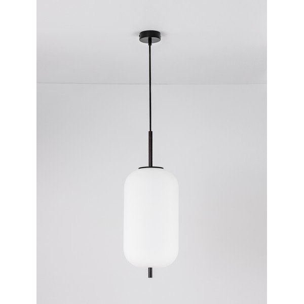Biała/czarna szklana lampa wisząca ø 22 cm Lato – Nova Luce-image-3