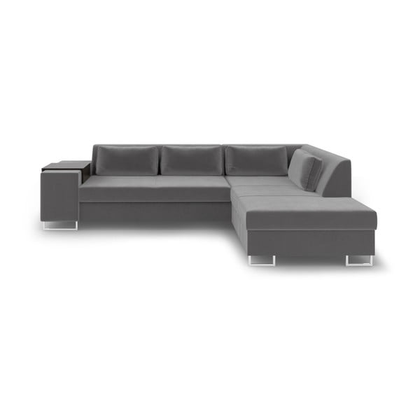 Szara rozkładana sofa prawostronna Cosmopolitan Design San Antonio