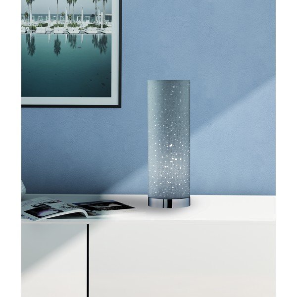 Szara lampa stołowa z tekstylnym kloszem (wysokość 35 cm) Thor – Fischer & Honsel-image-2