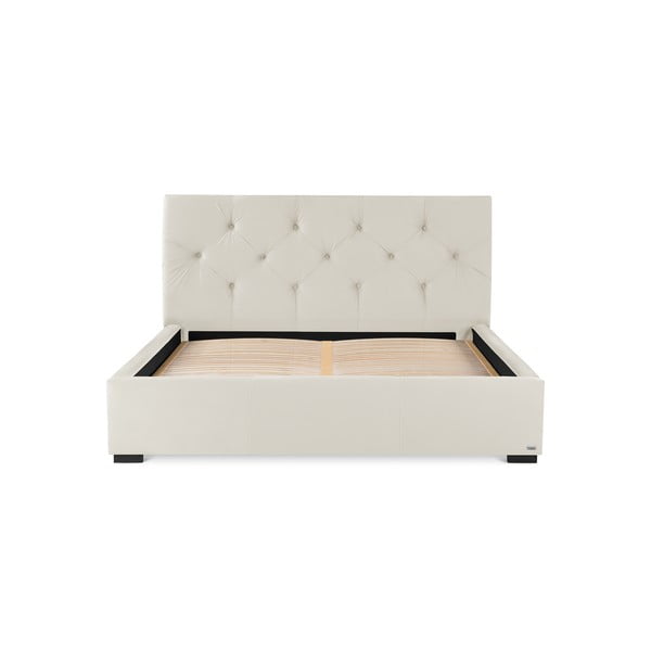 Kremowobiałe łóżko ze schowkiem Guy Laroche Home Fantasy, 140x200 cm
