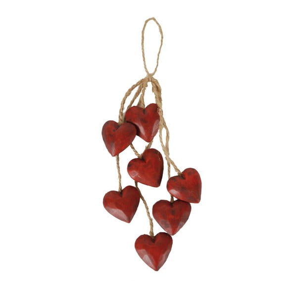 Czerwona dekoracja wisząca Antic Line Red Heart