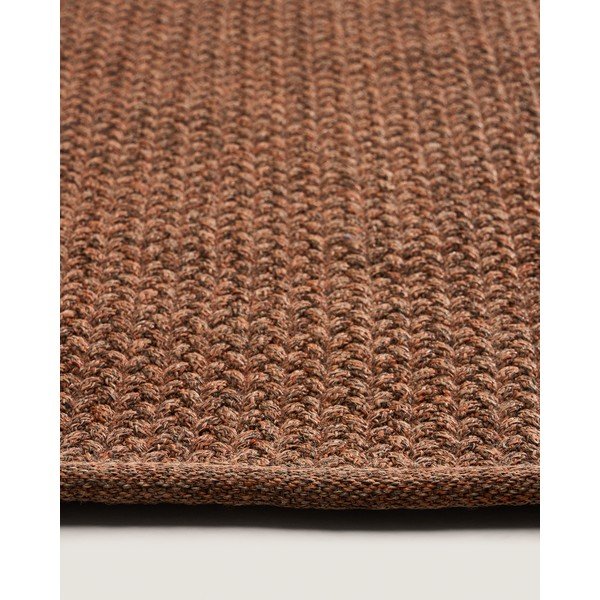 Dywan odpowiedni na zewnątrz z włókien z recyklingu w kolorze terakoty 160x230 cm Despas – Kave Home-image-3