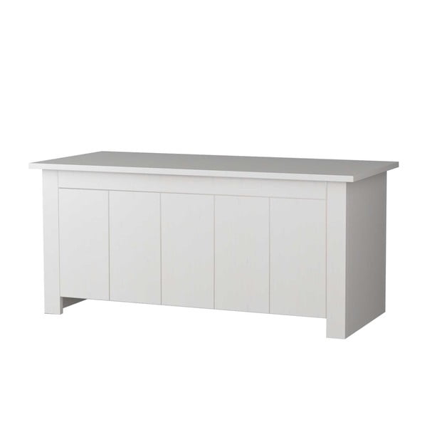 Biała skrzynia z litego drewna sosnowego 100x45 cm Bertram – Støraa-image-2