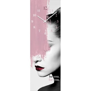 Szklany zegar ścienny Be you – Styler