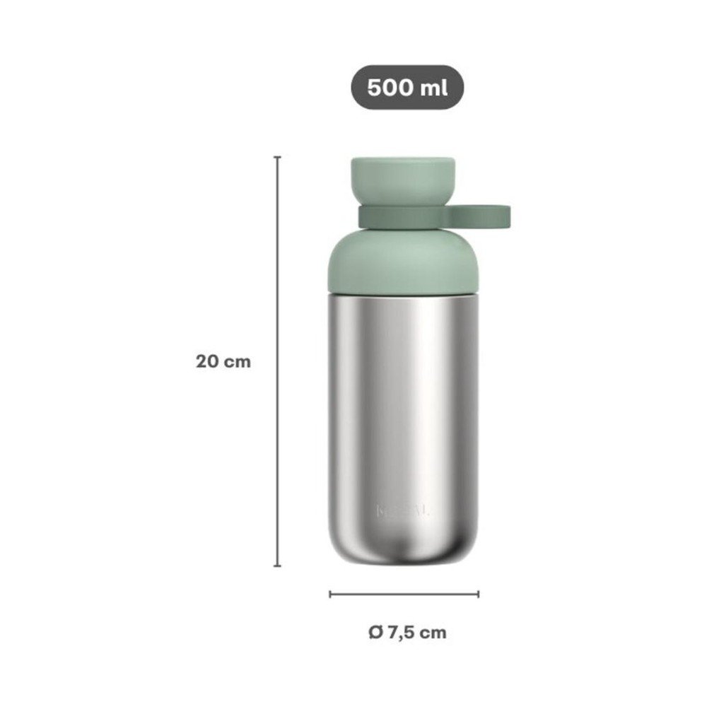 Czarna/w kolorze srebra butelka ze stali nierdzewnej 500 ml Vita – Mepal (zdjęcie 6)