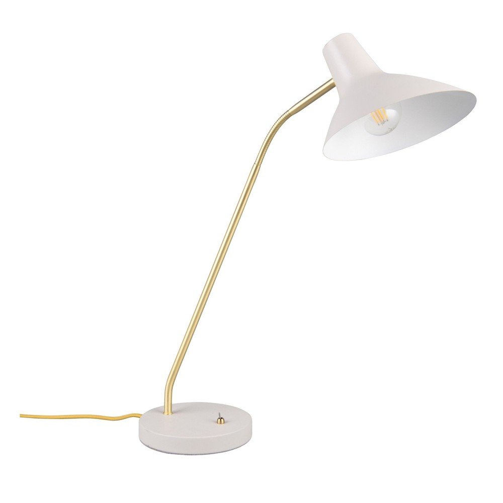 Lampa stołowa z elastyczną konstrukcją w złoto-kremowym kolorze (wysokość 54 cm) Traveller – Trio