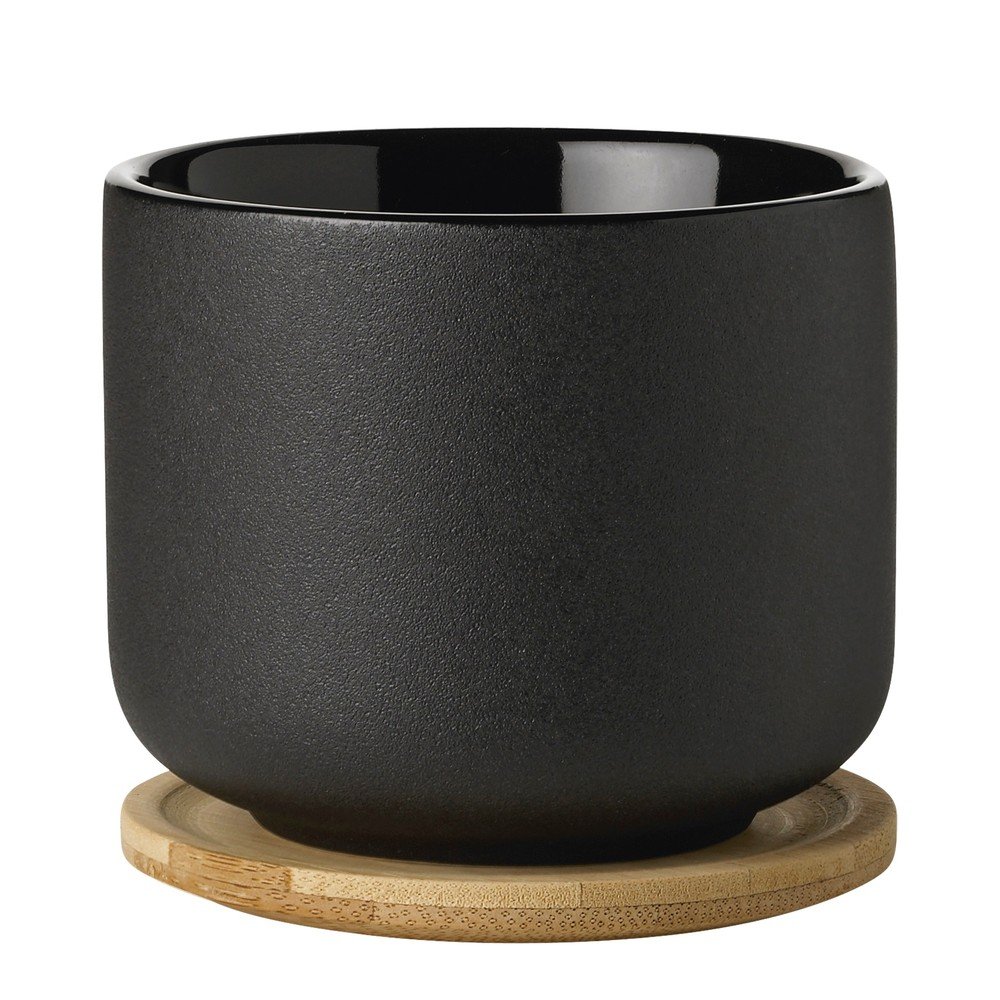 Czarna kamionkowa filiżanka do cappuccino 200 ml Theo – Stelton