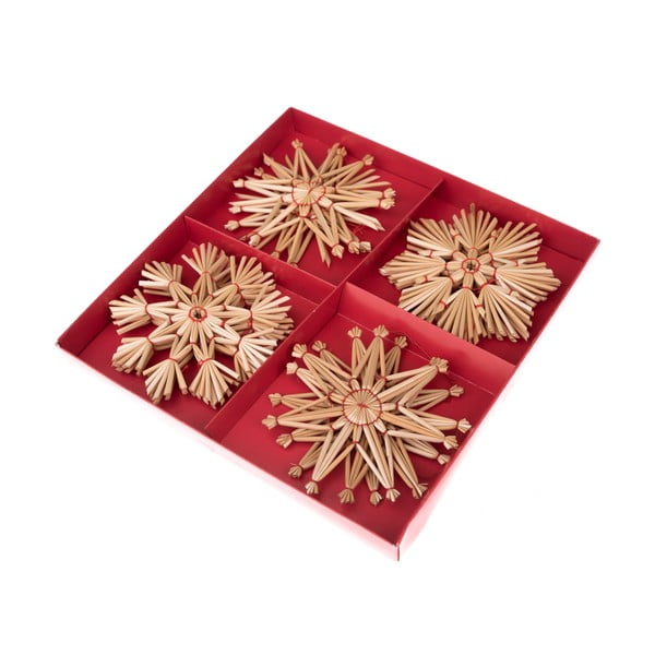 Ozdoby świąteczne zestaw 12 szt. słomiane – Dakls