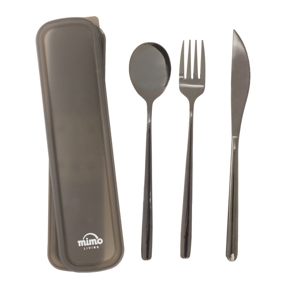 Czarne sztućce ze stali nierdzewnej 3 szt. Mimo – Premier Housewares
