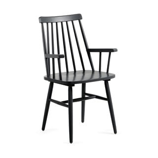 Czarne krzesło z drewna kauczukowego Kave Home Kristie