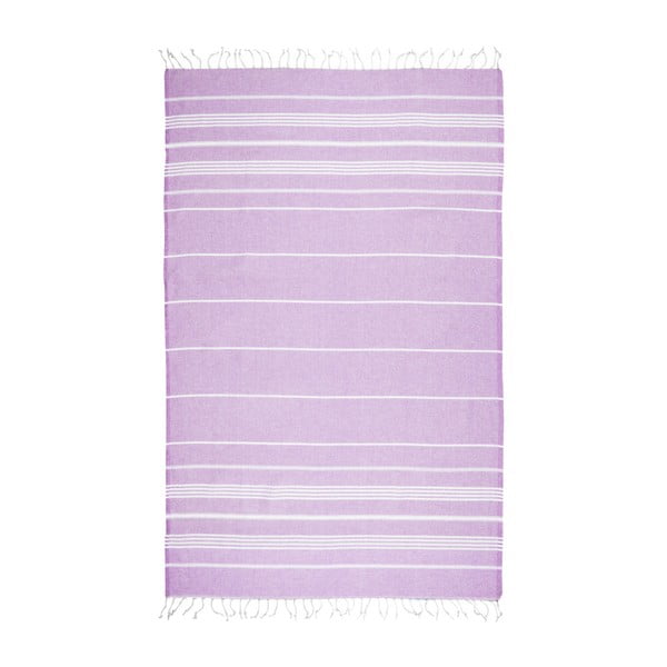 Fioletowy ręcznik hammam Kate Louise Classic, 180x100 cm