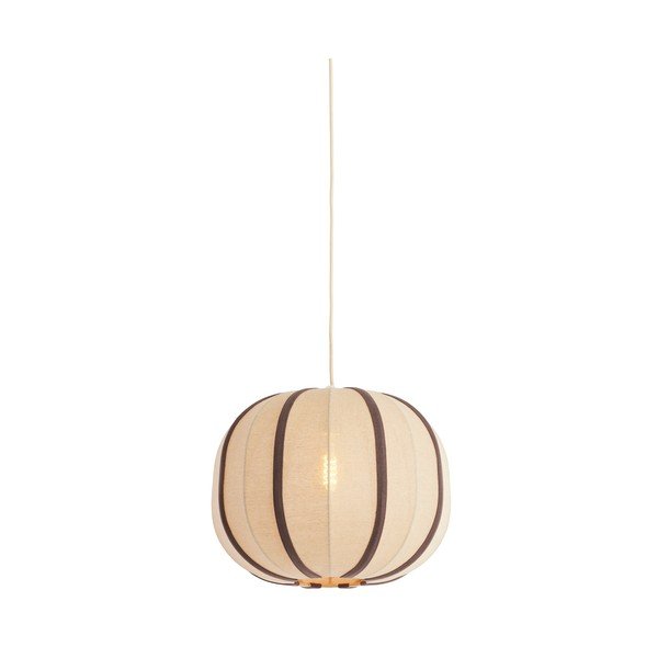 Kremowa lampa wisząca z tekstylnym kloszem Esmiria – Light & Living-image-2