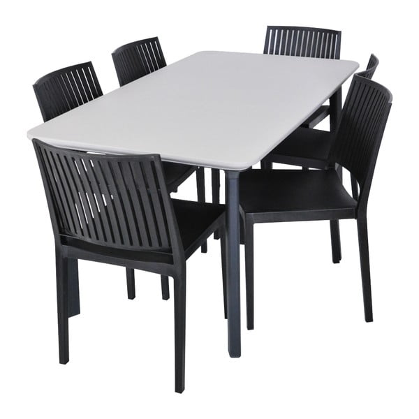 Czarne plastikowe krzesło ogrodowe Bars – Rojaplast-image-2