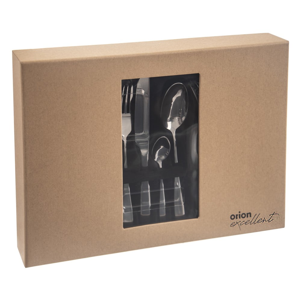 Sztućce 24 szt. ze stali nierdzewnej w kolorze srebra Mirror – Orion (zdjęcie 6)