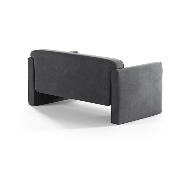 Szara aksamitna sofa 140 cm Abby – Micadoni -image-2