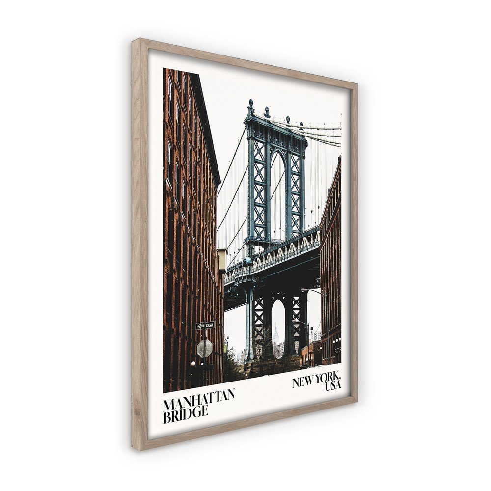 Obraz drukowany z ramą w zestawie 50x70 cm NY Bridge – Styler (zdjęcie 6)