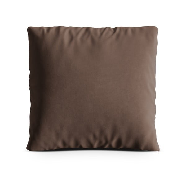 Brązowa aksamitna poduszka na sofę Kemi – Cosmopolitan Design