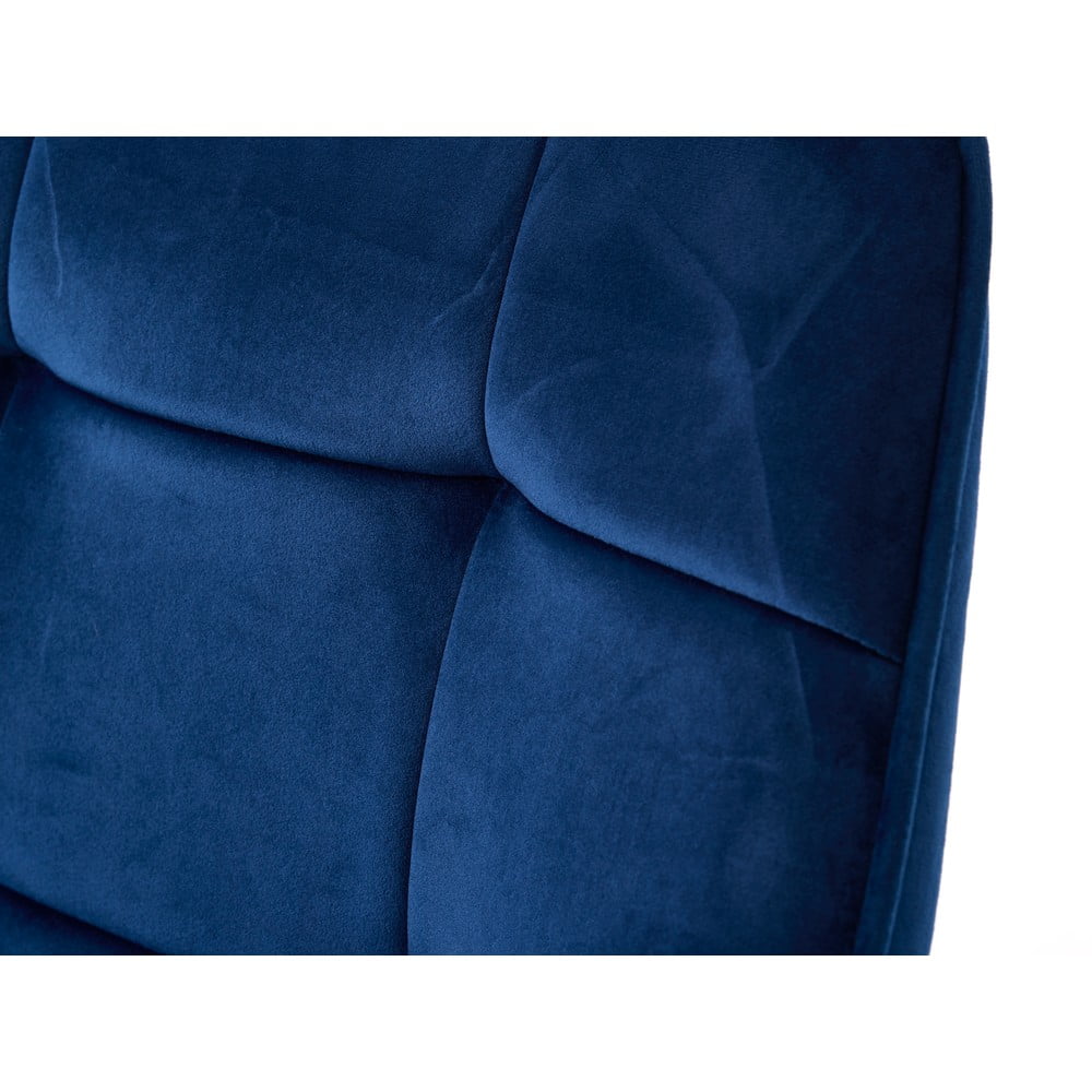 Ciemnoniebieskie tapicerowane fotele jadalniane zestaw z podłokietnikami 2 szt. Nolan Square – Unique Furniture (zdjęcie 3)