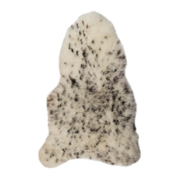 Czarnobiałe futerko z owczej skóry z krótkim włosiem Arctic Fur Spotted, 90x60 cm