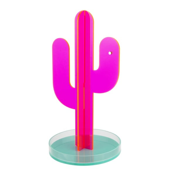 Różowy dekoracyjny stojak na zdjęcia w kształcie kaktusa Le Studio Cactus