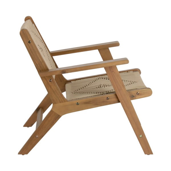 Ogrodowy składany fotel z ciemnego drewna akacji Kave Home Geralda-image-2