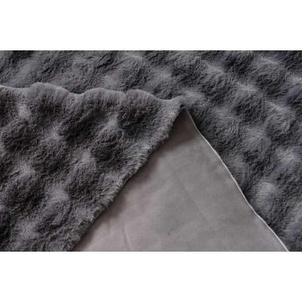 Antracytowy okrągły dywan odpowiedni do prania ø 145 cm Bubbly – Oyo Concept-image-1