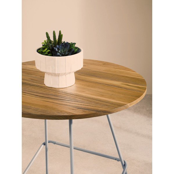 Okrągły stół z litego drewna wiązu ø 80 cm District – Premier Housewares-image-2