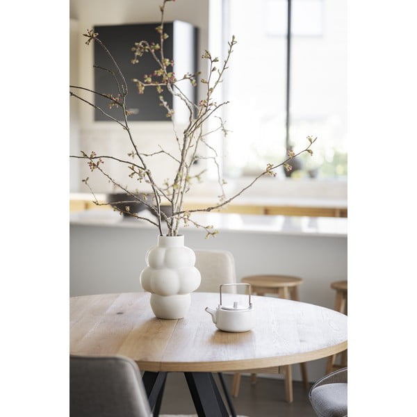 Okrągły rozkładany stół w dekorze dębu ø 135 cm Maddock – Rowico-image-4