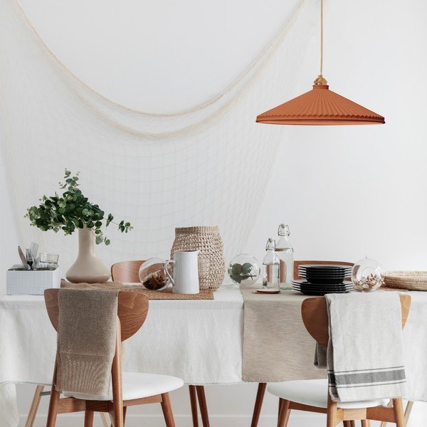 Czerwona lampa wisząca SULION Elena, wys. 150 cm-image-1