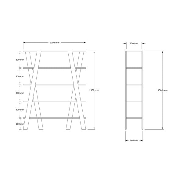 Biały regał 120x150 cm Conde – Kalune Design-image-4
