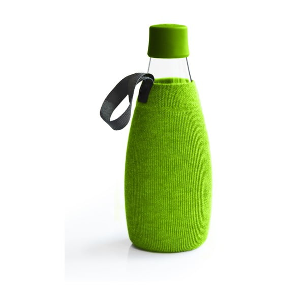 Zielony pokrowiec na szklaną butelkę ReTap, 800 ml