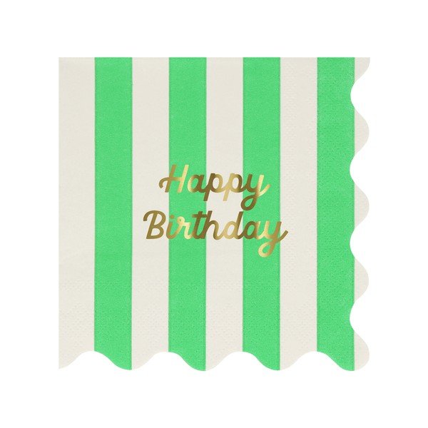 Papierowe serwetki zestaw 16 szt. Happy Birthday – Meri Meri-image-4