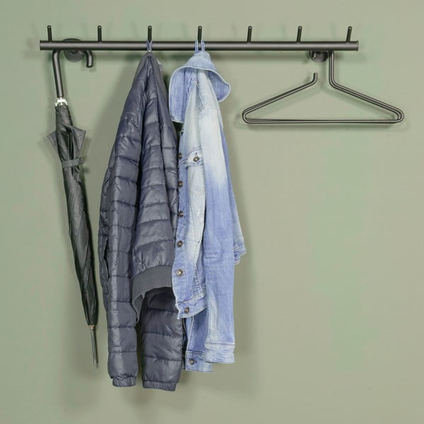 Czarny metalowy wieszak ścienny 80 cm Odin – Spinder Design-image-2