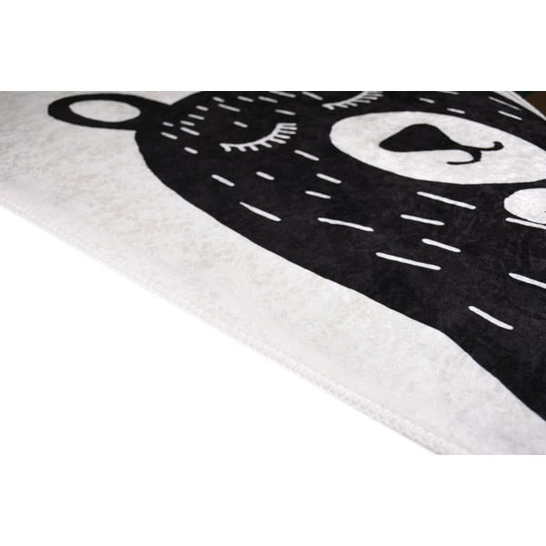 Czarno-biały dywan dziecięcy odpowiedni do prania 80x120 cm Bear Family v2 – Vitaus-image-2