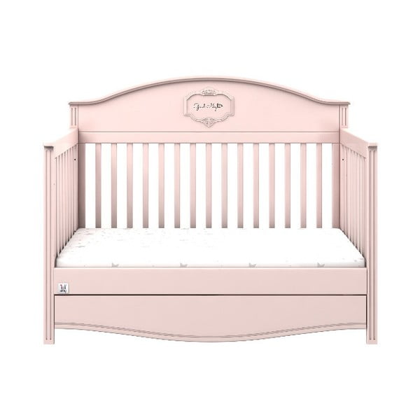Różowe łóżeczko dziecięce z szufladą BELLAMY GoodNight, 70x140 cm