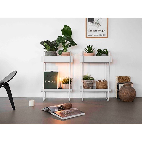Jasnoszara metalowa konsola 24x48 cm A-Console – Zone-image-2
