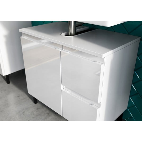 Biała szafka pod umywalkę 60x56 cm Salinas – Germania-image-1