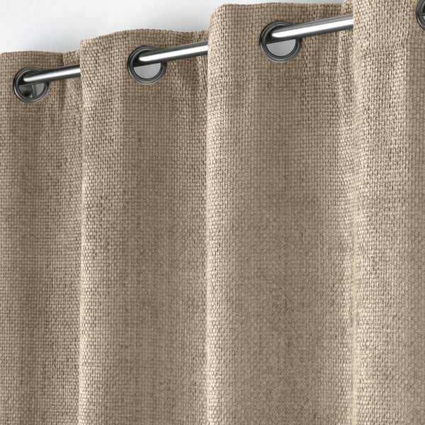Jasnobrązowa zasłona z szenilu 140x260 cm Leo – douceur d'intérieur-image-2
