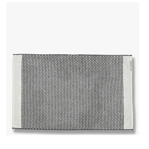 Czarno-biały tekstylny dywanik łazienkowy 50x80 cm Grid – Mette Ditmer Denmark
