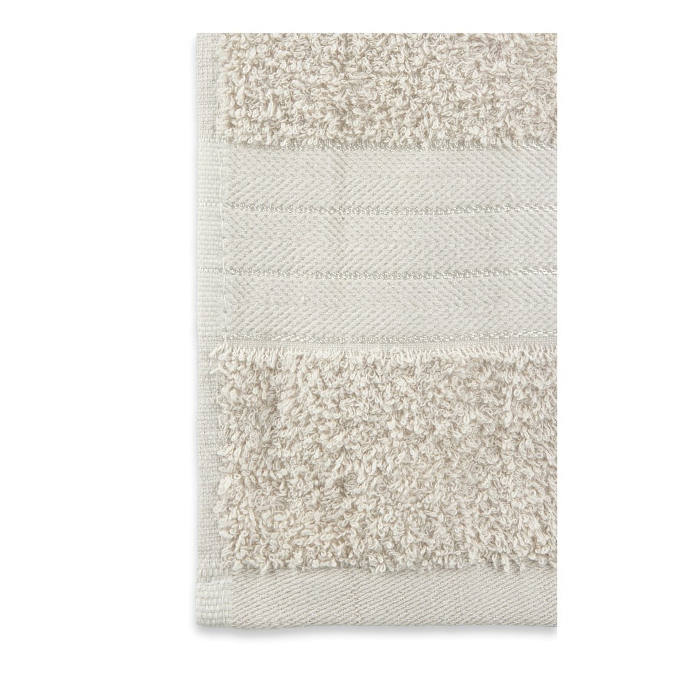 Beżowe bawełniane ręczniki frotte zestaw 4 szt. 50x100 cm – Good Morning (zdjęcie 3)