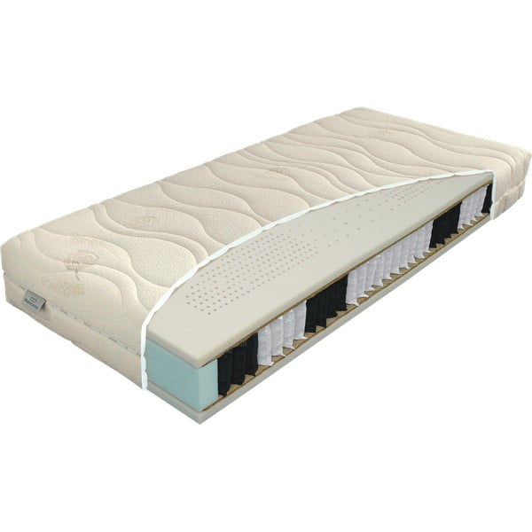 Twardy sprężynowy materac dwustronny 140x200 cm Natura Hydrolatex – Materasso-image-2