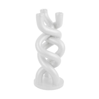 Biały ceramiczny świecznik na trzy świeczki PT LIVING Twisted, wys. 31,4 cm