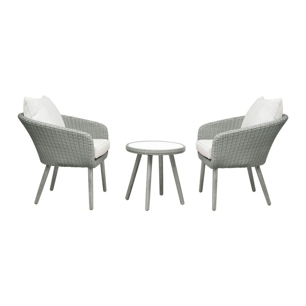 Jasnoszary zestaw mebli ogrodowych Bistro – Unique Furniture