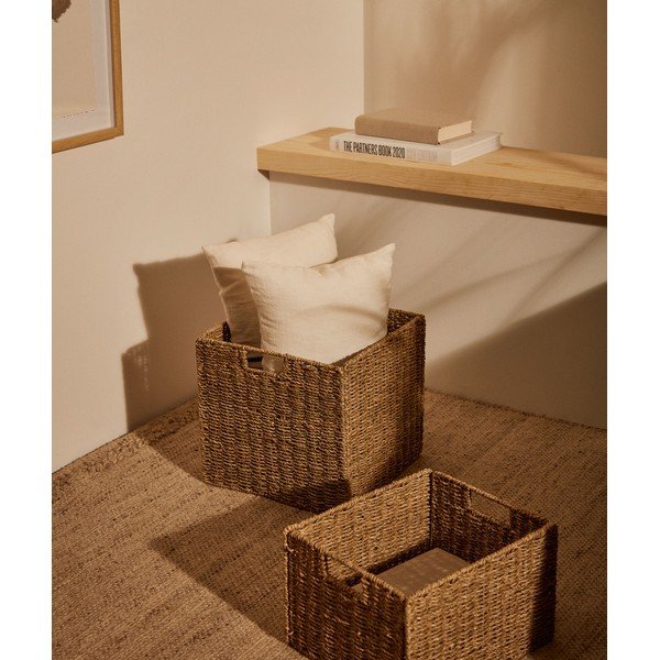 Koszyk do regału z trawy morskiej 32x32x33 cm Tossa – Kave Home-image-1